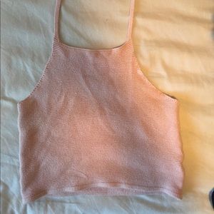 Pink Knit Halter Top